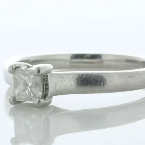 Platinum  Solitaire Diamond Ring 0.35 Carats
