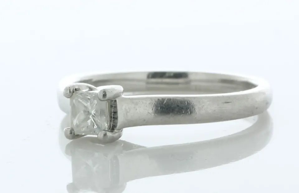 Platinum  Solitaire Diamond Ring 0.35 Carats