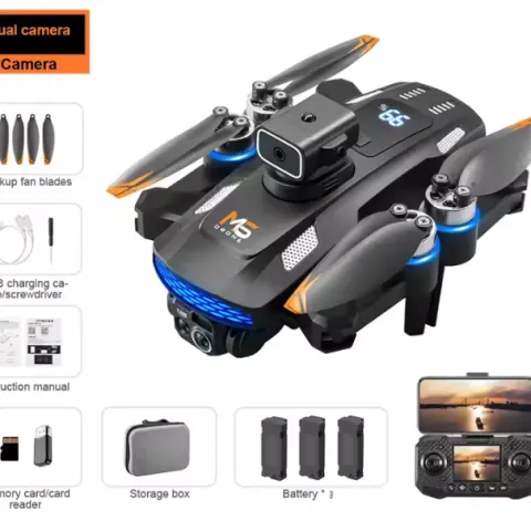 M6 Drone Professional 8K Camera 5G WIFI FPV UAV With Screen Remote Control RC Avoidance 3 Batteries