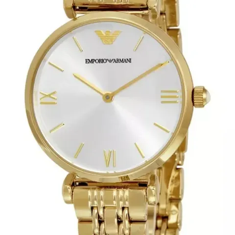 Emporio Armani AR1877 Ladies Gianni T-Bar Gold Tone Bracelet Designer Quartz Watch