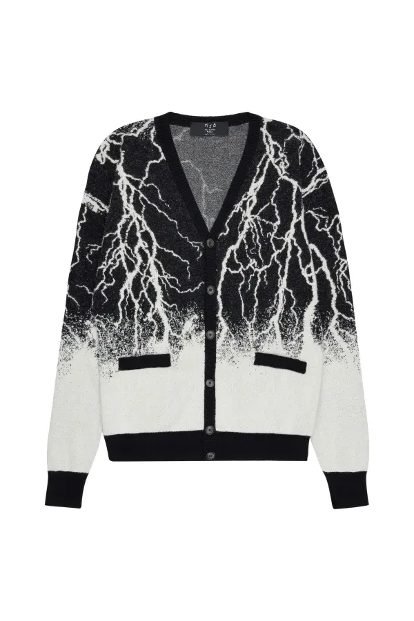 MJB Marc Jaques Burton Lightning Wool Mohair Blend Cardigan, Online Price £540, Size L.