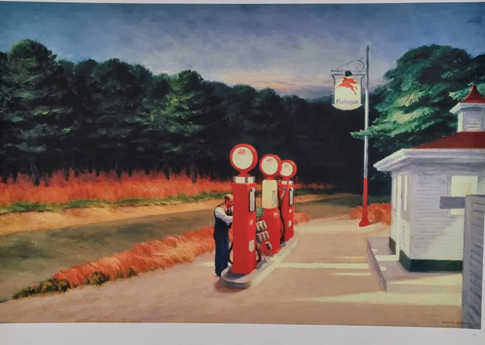 Rare Edward Hopper Limited Edition "Gas, 1940" Certificated.