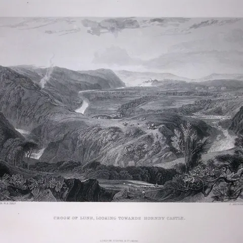 J.M.W Turner Crook of Lune Lancaster Antique Steel Engraving-99-TR