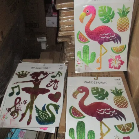 100 Pcs Large Size Glitter Sticker - Assorted Designs - 100 Pcs In Lot