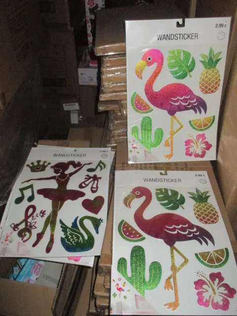 100 Pcs Large Size Glitter Sticker - Assorted Designs - 100 Pcs In Lot