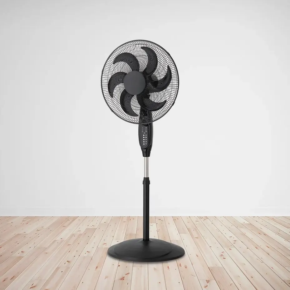 (129/Mez/1D) Lot RRP £100. 2x Arlec 18 Inch 6 Blade Pedestal Fan Black, 3 Speed Settings, 90 Degree