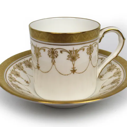 Royal Worcester Imperial Coffee Can & Saucer