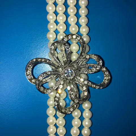 Starlet Jewellery diamante and faux pearl bracelet