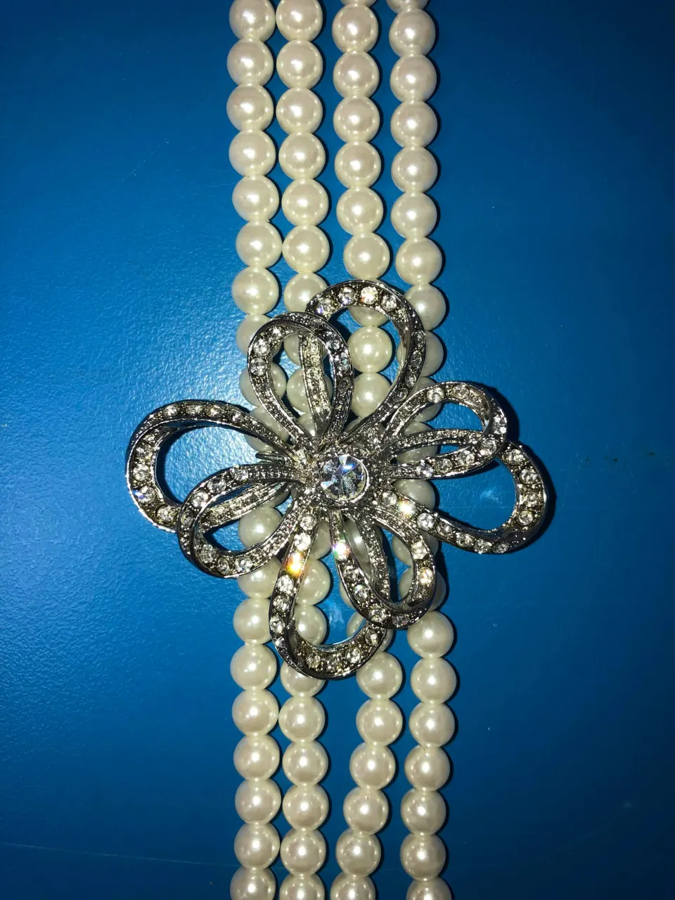 Starlet Jewellery diamante and faux pearl bracelet
