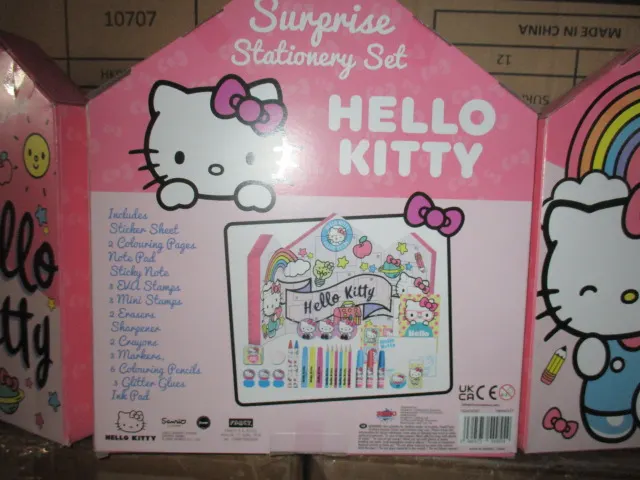 10 Pcs Hello Kitty - Bumper Sized Stationary Box - RRP £12.99/unit