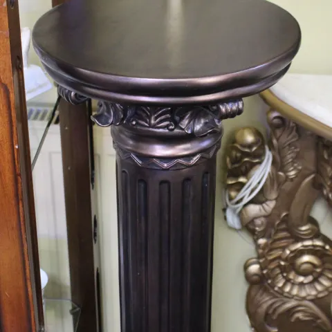 Heavy Antique Style Bronzed Pedestal Stand