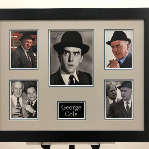 GEORGE COLE framed original signature presentation