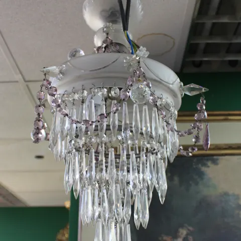 Vintage Crystal Amethyst Chandelier