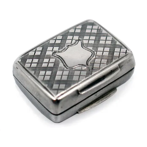 Early Victorian Solid Silver Vinaigrette by Francis Clark 1842