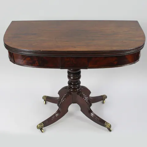 Regency Flame Mahogany Fold Over Top Tea Table