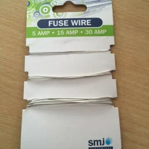100 x SMJ Fuse Wire Carded 5/15/30 amp