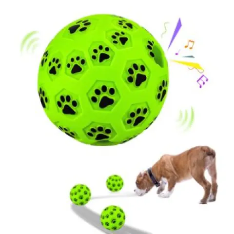 8 x Squeaky, Indestructible Dog Treat Ball L13a