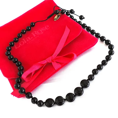 Lola Rose Black Agate Bead Necklace 'New'