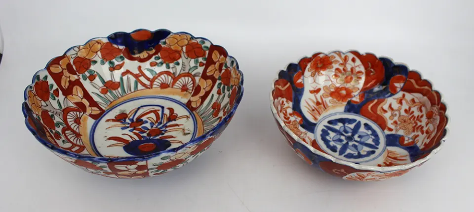 Pair of Victorian Imari Bowls