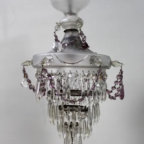Vintage Crystal Amethyst Chandelier