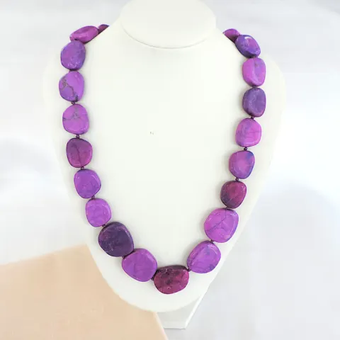 Lola Rose London Chunky Electric Purple Magnesite Necklace 'New With Gift Pouch'