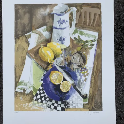 Shirley Trevena 'Lemons' Signed Litograph