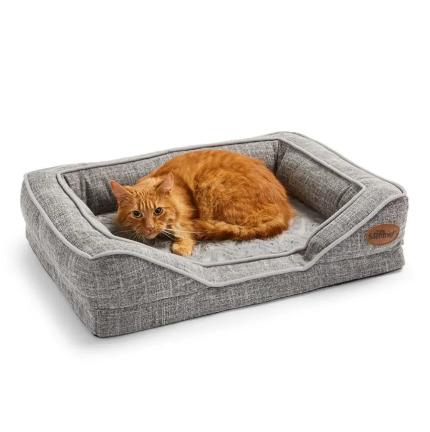 (96/Mez) RRP £84. Silent Night Orthopaedic Pet Bed Grey Medium. (No Box In Lot).