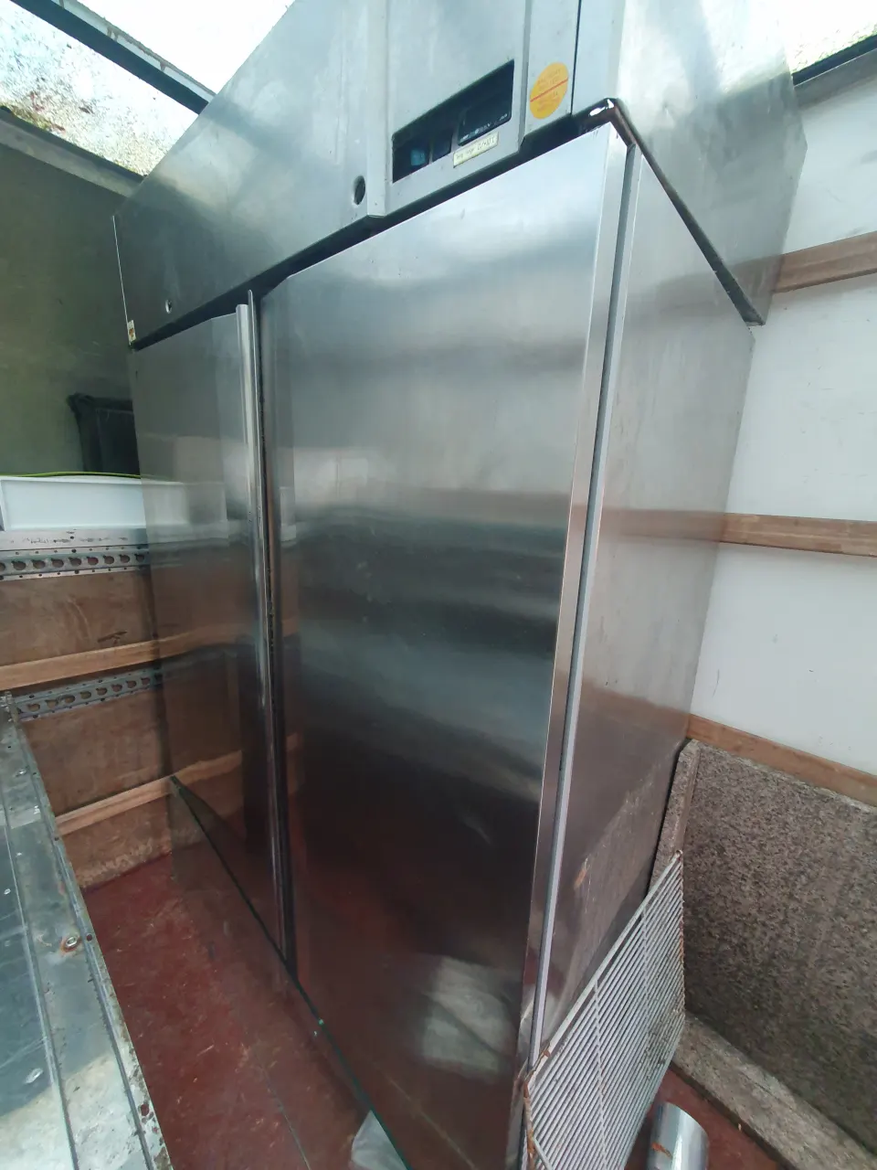 Upright large double door fridge