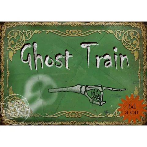 The Ghost Train  Fairground Large Metal Wall Art.