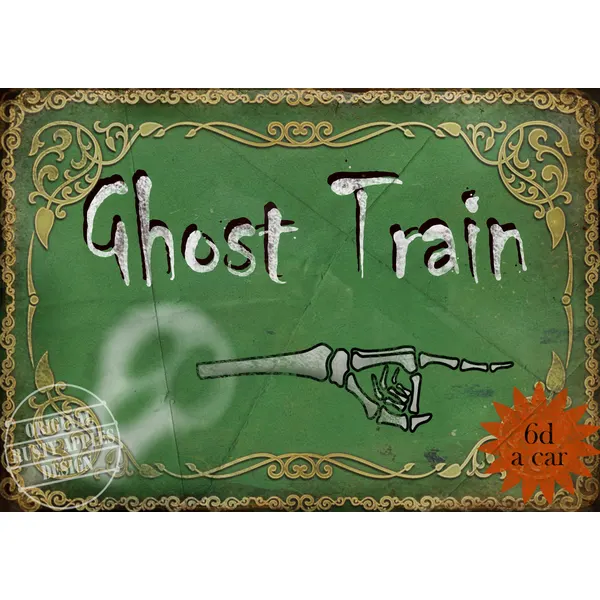 The Ghost Train  Fairground Large Metal Wall Art.