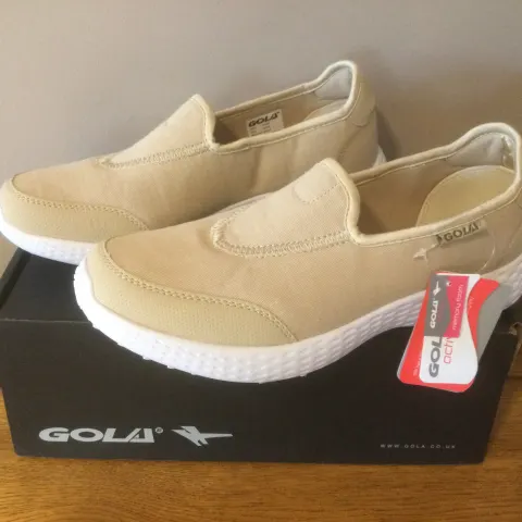 Gola “San Luis” Ladies Trainers, Size 7, Taupe/White - New RRP £33.00