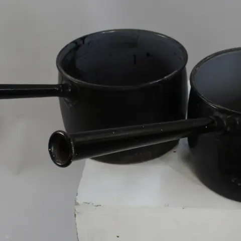 Pair of Antique Cast Saucepans