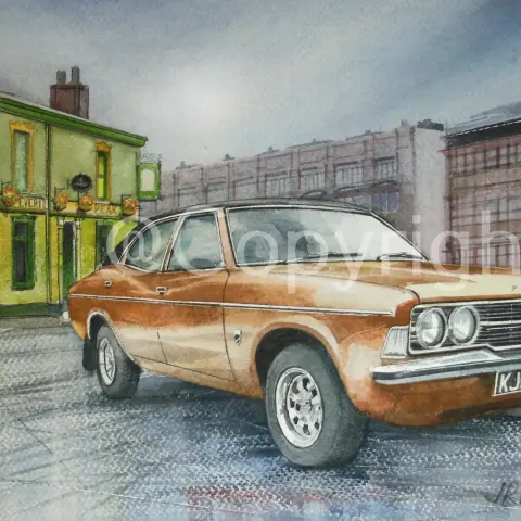 Ford Cortina MK3 Iconic Nostalgic British Car Metal Art