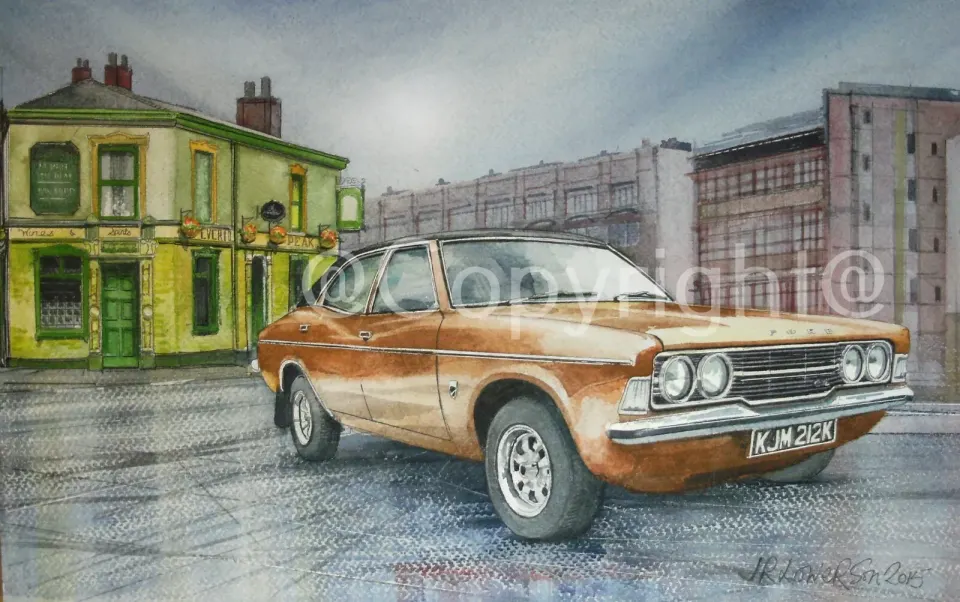 Ford Cortina MK3 Iconic Nostalgic British Car Metal Art