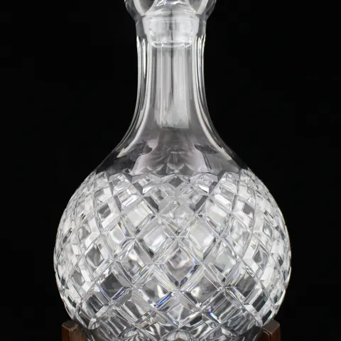 Fine Vintage Crystal Hogget Decanter on Stand