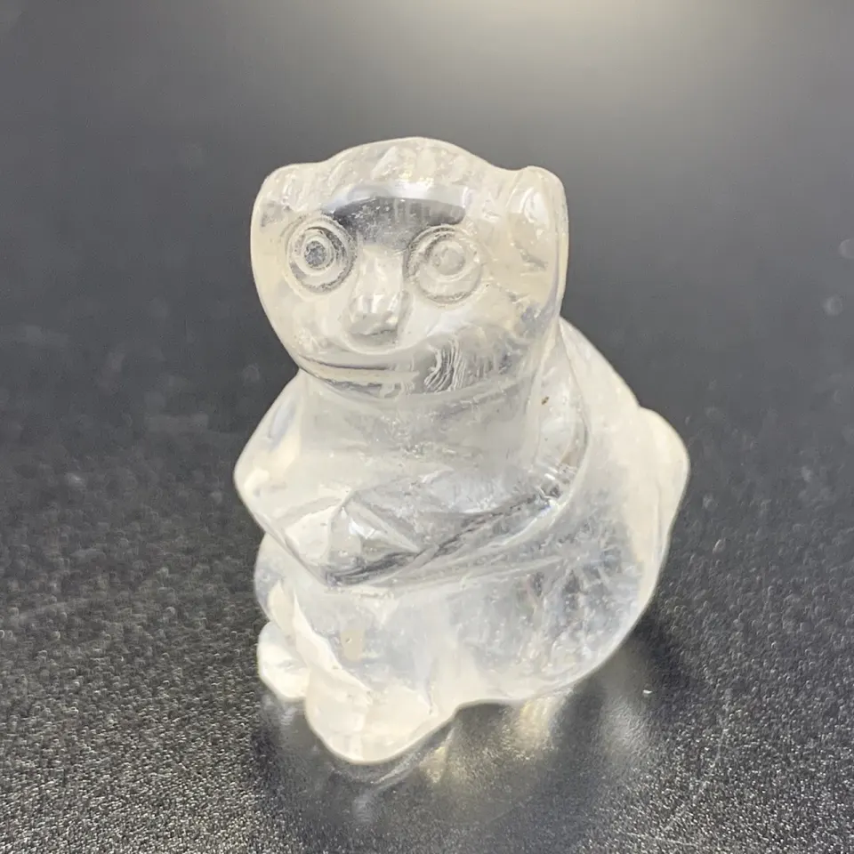 NV-4, Excellent Natural Hand Carved Clear Quartz.