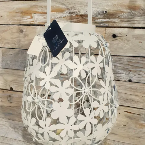 Decorative metal birdcage, candle holder. Pot 23cm, with handle 37cm