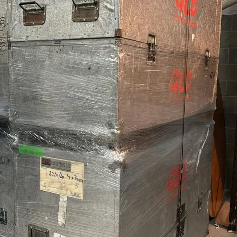 Large Flight Case with 5 Seater Modular Sofa
