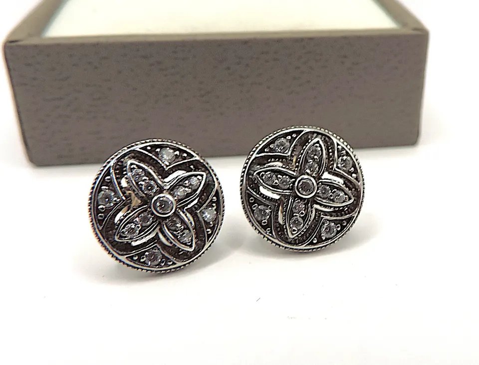 Sterling Silver Gemstone Stud Earrings New With Gift Pouch