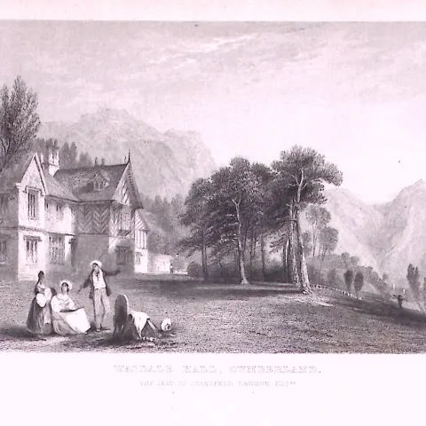 Wasdale Hall Seascale Lake District Antique Steel Engraving-34-TR