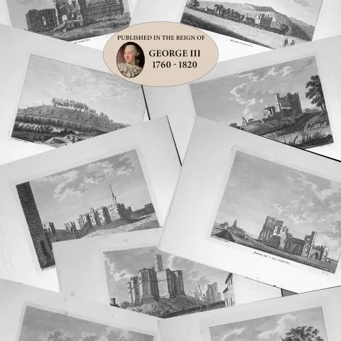 Job Lot Northumberland Francis Grose Antique 230+ Years Old Copper Engravings.