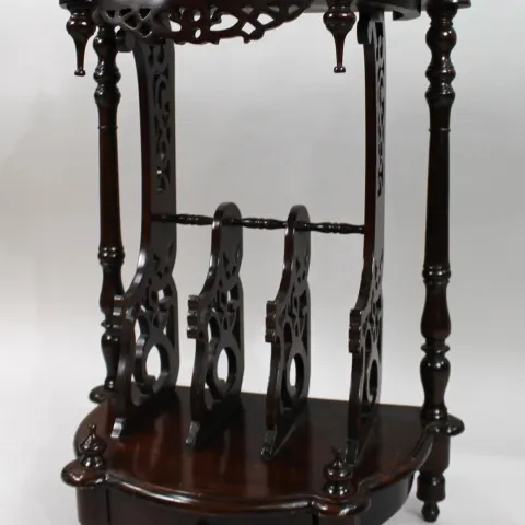 Vintage Mahogany Magazine Rack