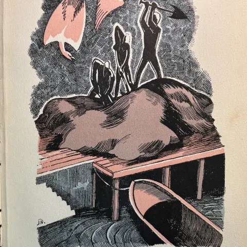Vintage 1931 Original John Nash Lithograph Free UK Post. Matted
