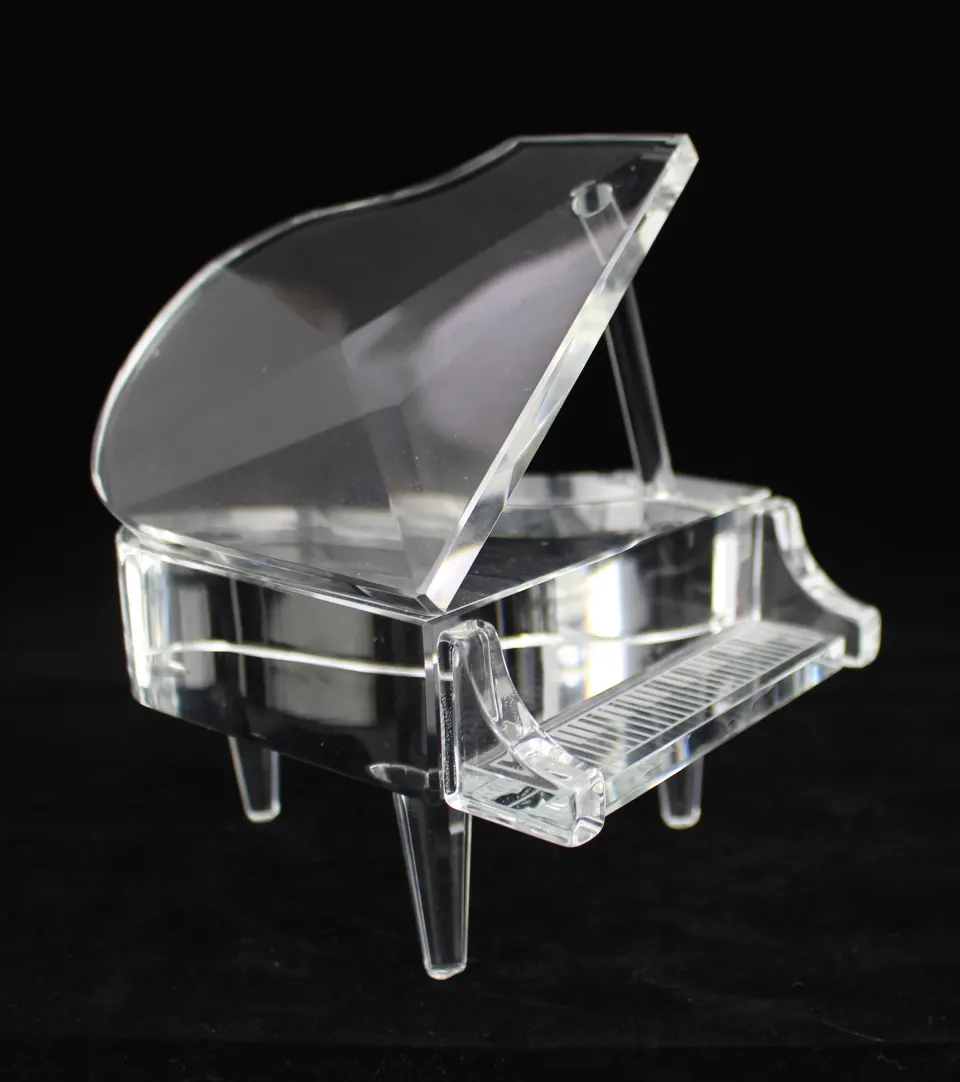 Cut Crystal Grand Piano Sculpture