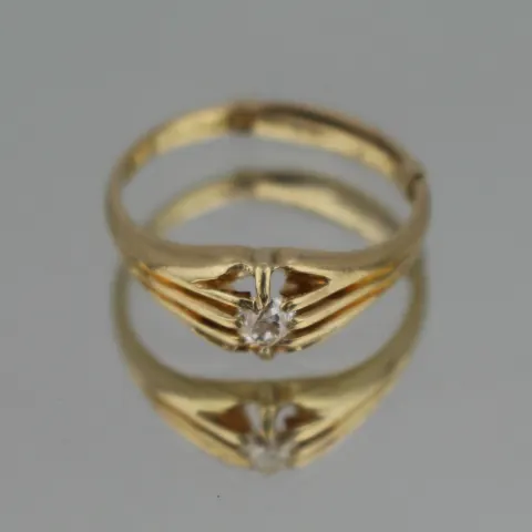 Vintage Gypsy Set 18ct Gold Diamond Ring