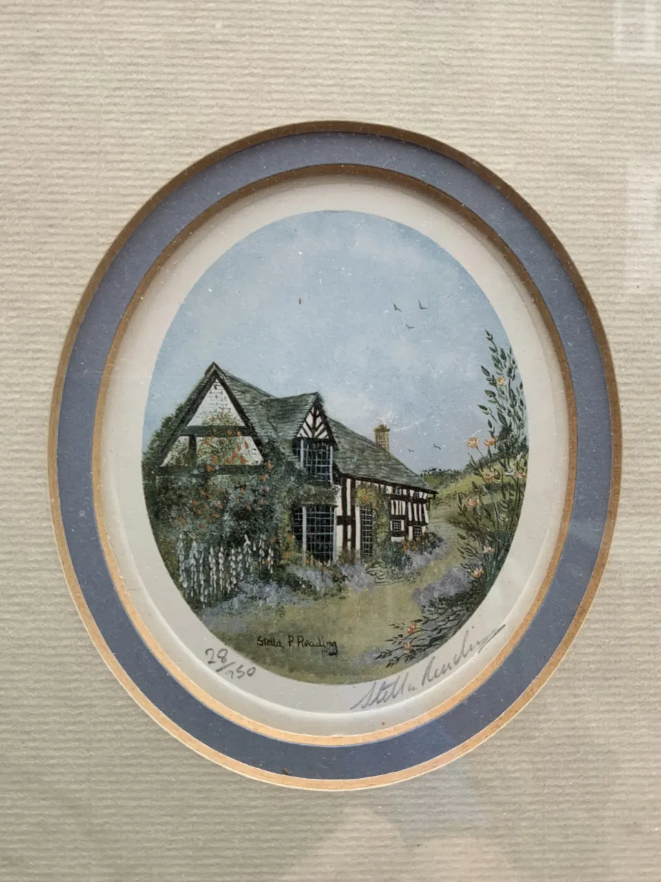 THE COTTAGE WATERCOLOUR THE COTTAGE  STUNNING GILDED  FRAME  ENGLISH  SIGNED  20th c