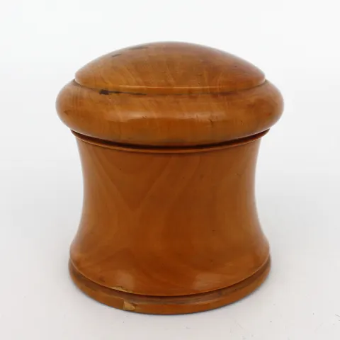 Antique Treen Fruitwood Pot