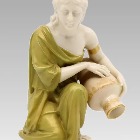 Royal Worcester Hadley Figurine 637 Kneeling Water Carrier 1910