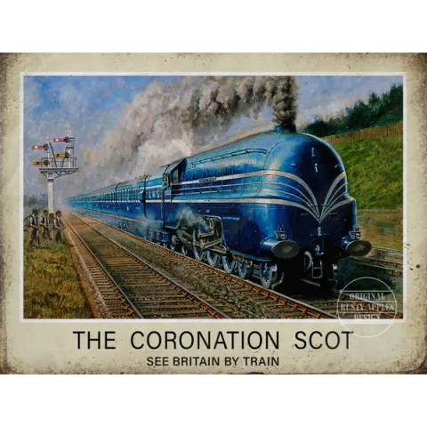Coronation Scot  Steam Train  Large  Metal Wall Art