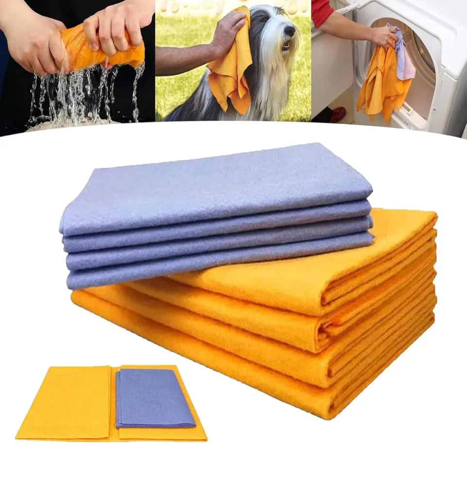 5 x (8 PCS) Miracle Shammy, Ultra-Absorbent Miracle Cleaning Shammy, Miracle Shammy Cloth RRP £84.95